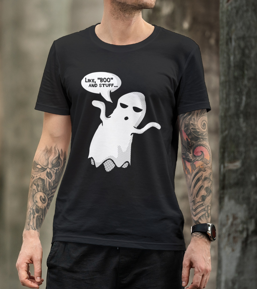 Like BOO And Stuff Ghost Speech Bubble T-Shirt