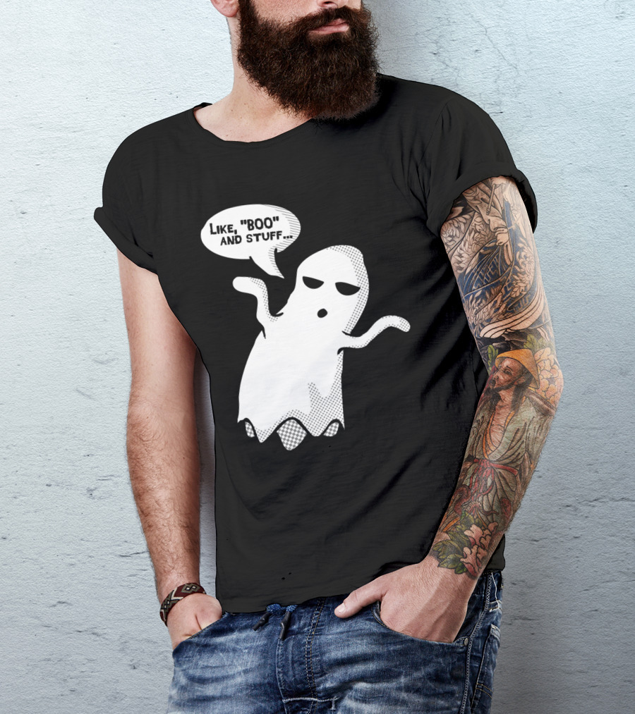 Like BOO And Stuff Ghost Speech Bubble T-Shirt