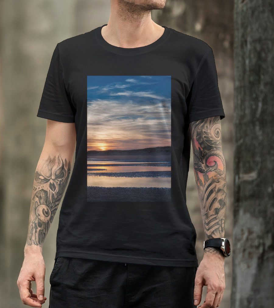 Beach Sunset Rye UK Scenic Horizon MikeM T-Shirt