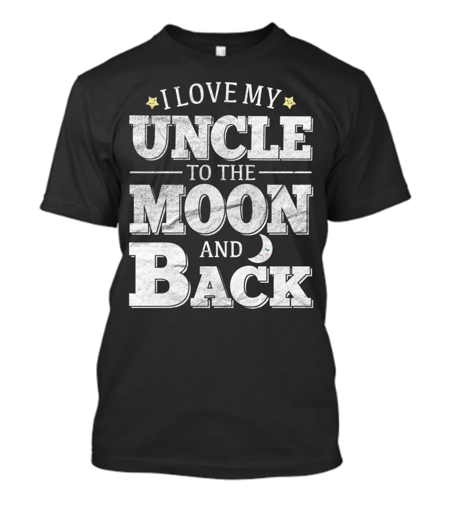 I Love My Uncle To The Moon And Back With Stars And Moon Elements T-Shirt
