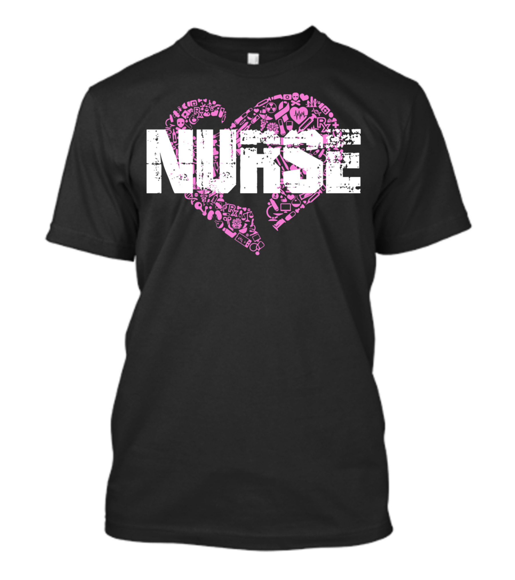 Nurse Heart Symbol With Medical Icons T-Shirt