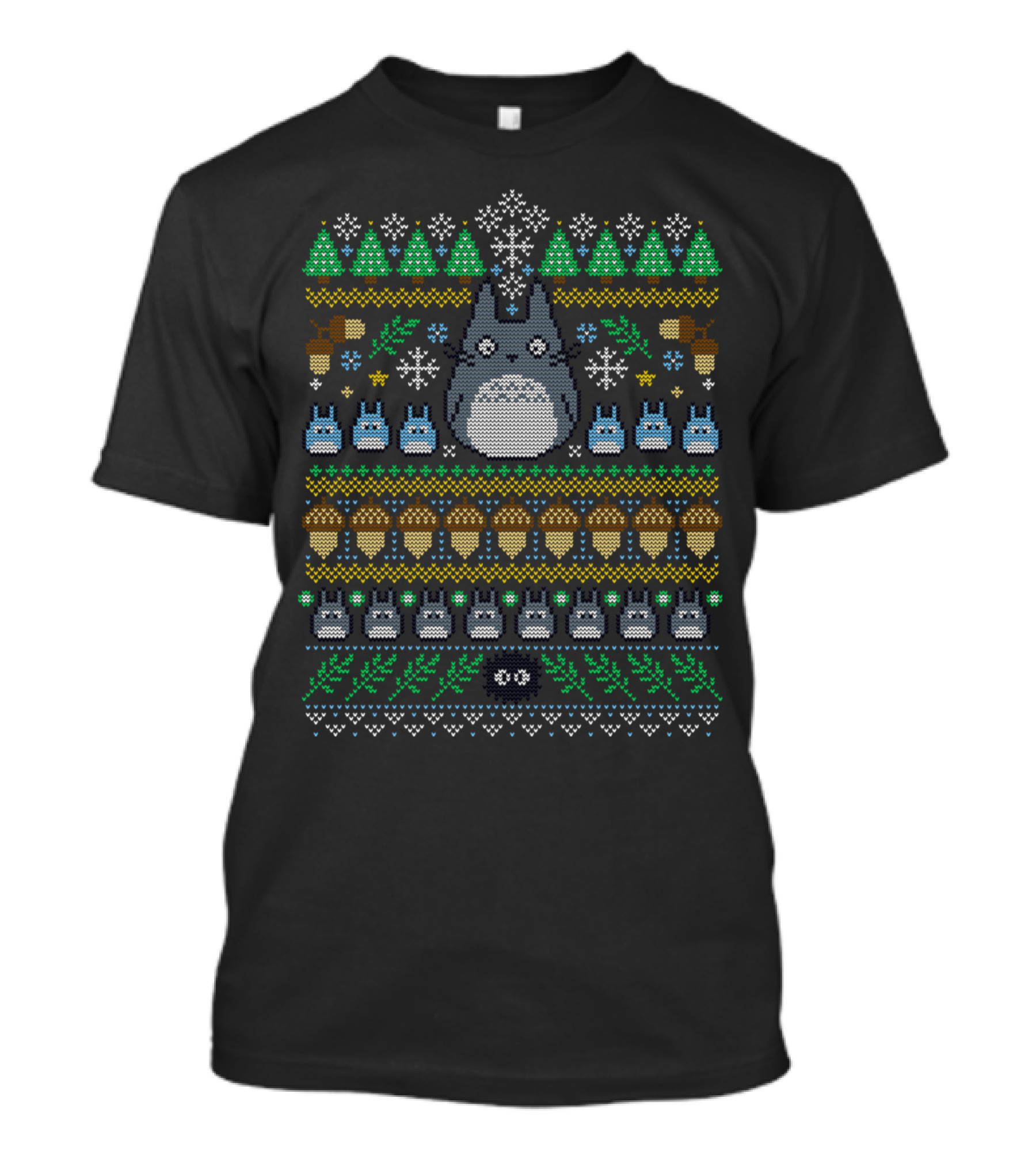 Friends Of The Forest Totoro Inspired Winter Knit T-Shirt