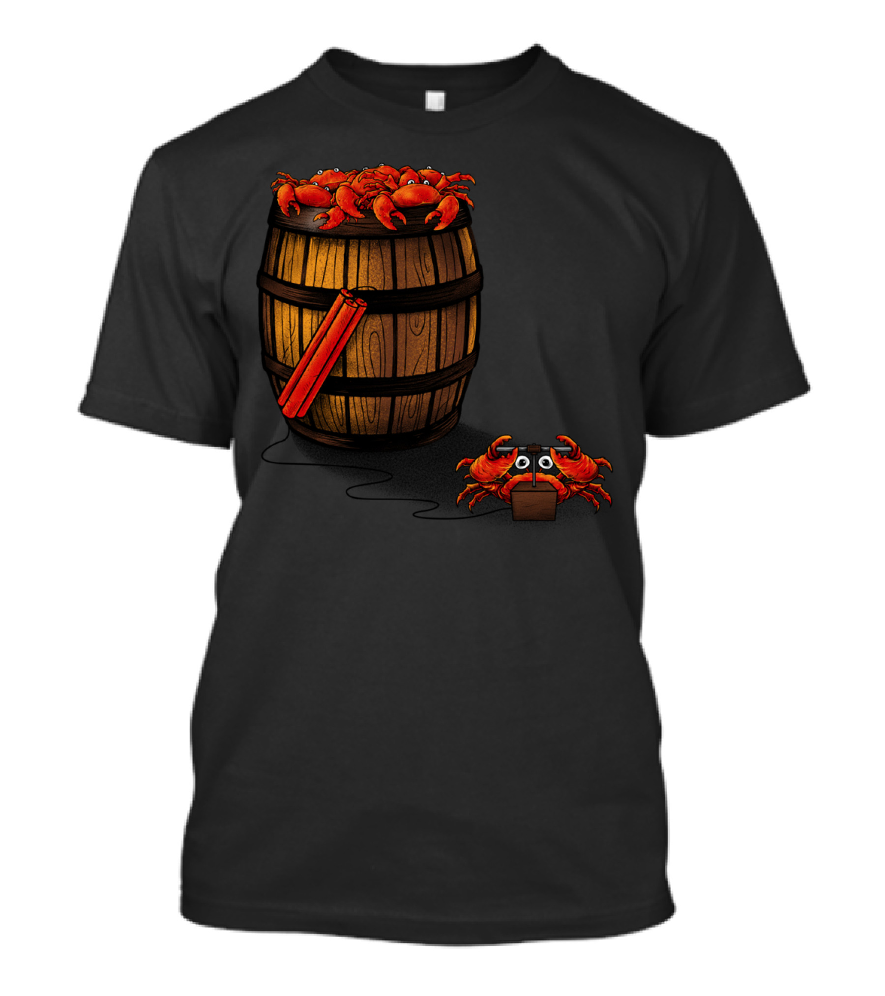 Crabs In A Barrel With Dynamite And Controller T-Shirt