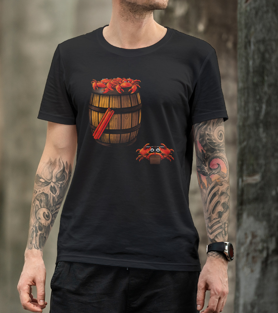 Crabs In A Barrel With Dynamite And Controller T-Shirt