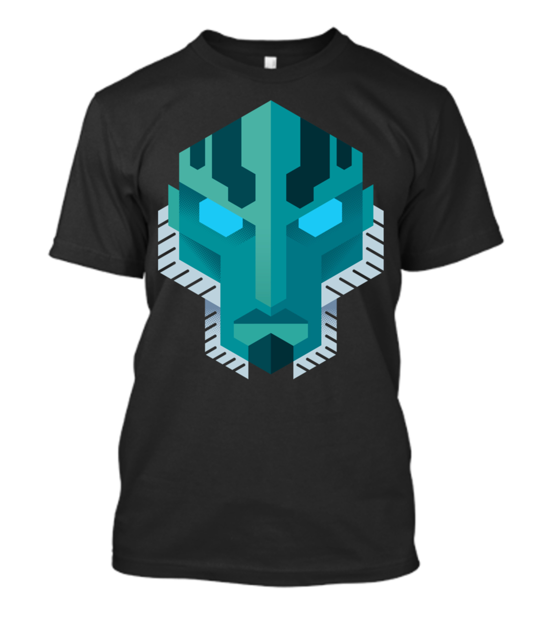 TANK DWELLER Cyber Futuristic Geometric Mask T-Shirt