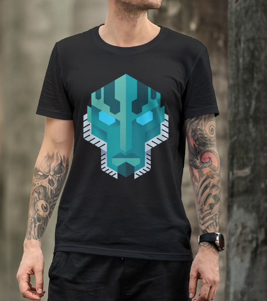 TANK DWELLER Cyber Futuristic Geometric Mask T-Shirt