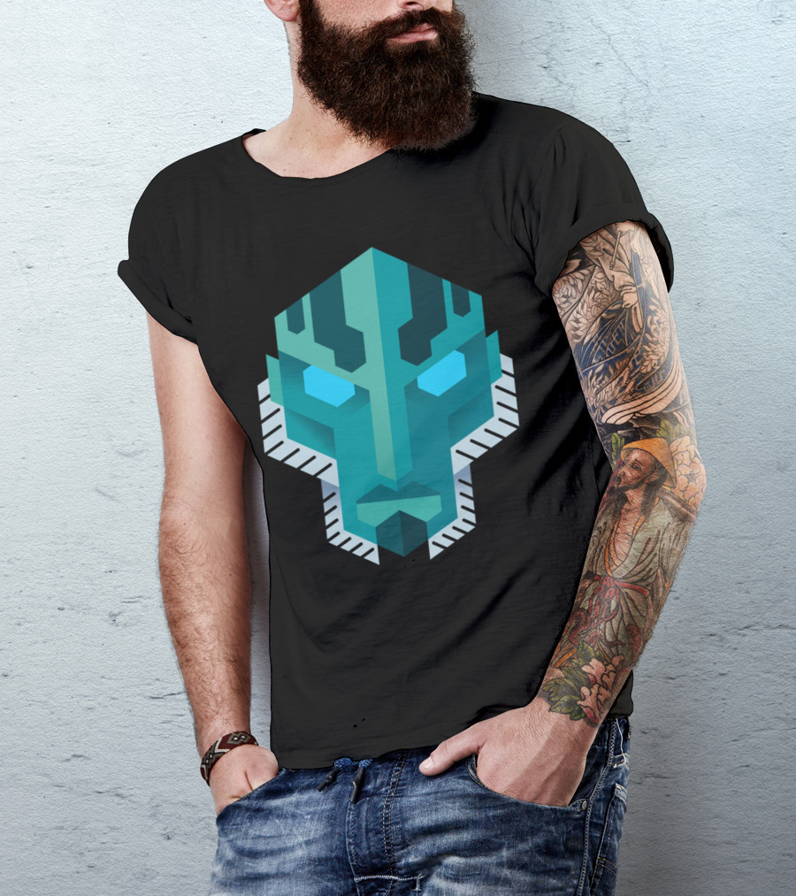 TANK DWELLER Cyber Futuristic Geometric Mask T-Shirt
