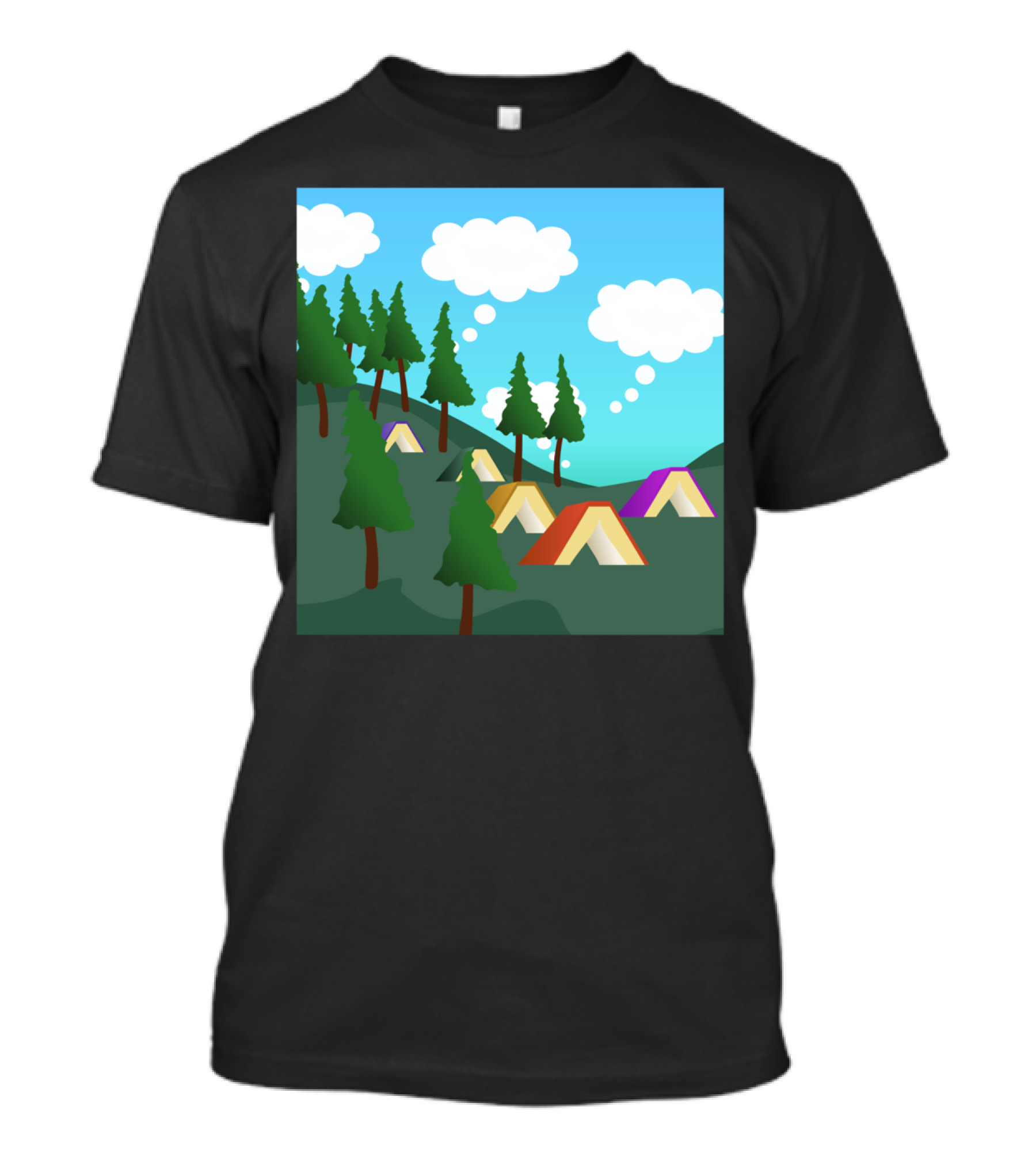 Book Adventures Forest Camping Tents Scenic Landscape T-Shirt