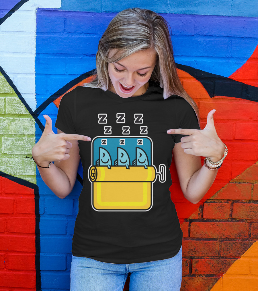 Canned Fish Sleeping Sardines ZZZ T-Shirt