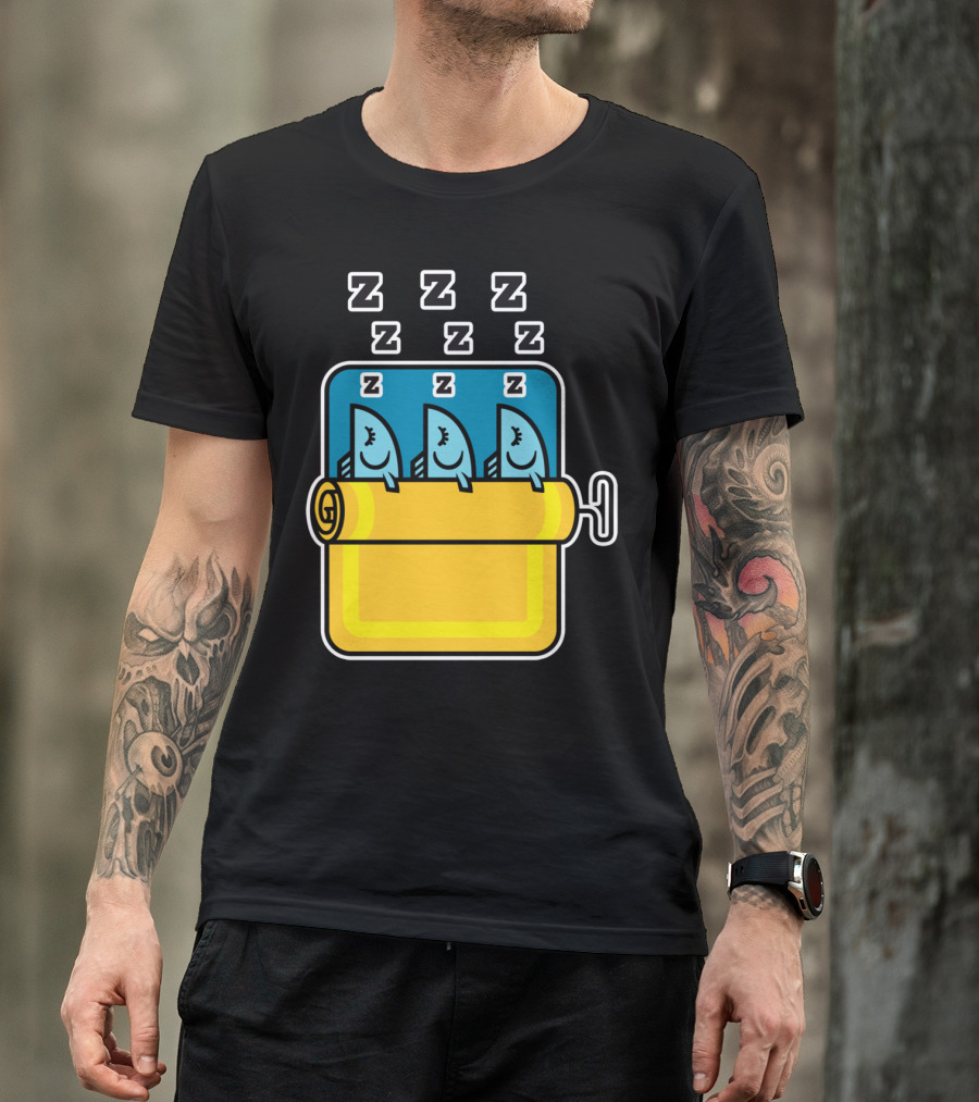 Canned Fish Sleeping Sardines ZZZ T-Shirt