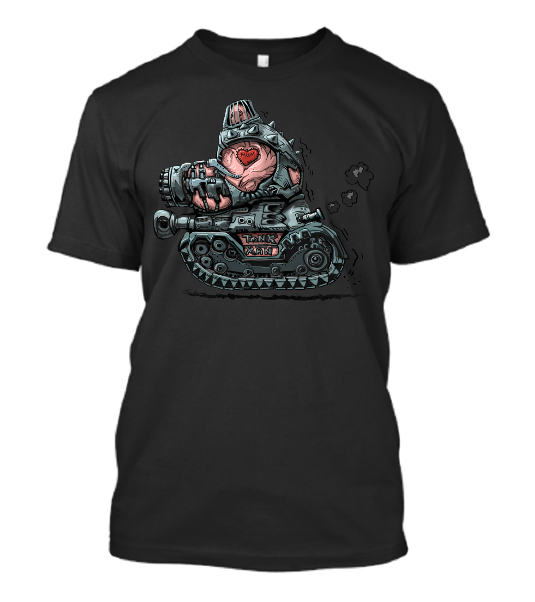 Tank Man Heart MUM Armor Machine T-Shirt