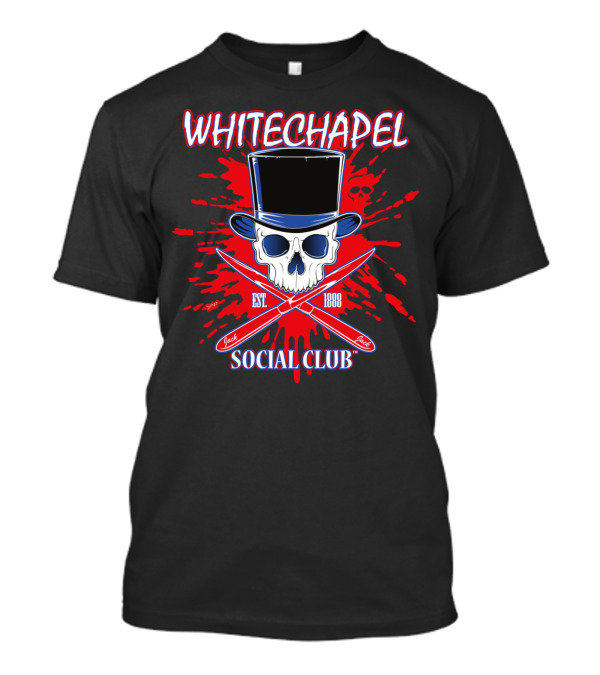 Whitechapel Social Club Skull Top Hat Est. 1888 Jack Red T-Shirt