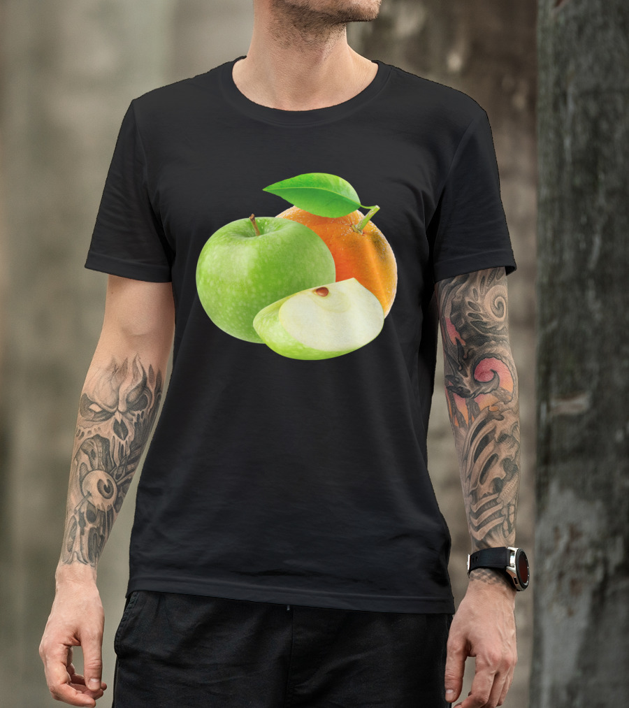 Apple And Orange Still Life Fruit Composition T-Shirt