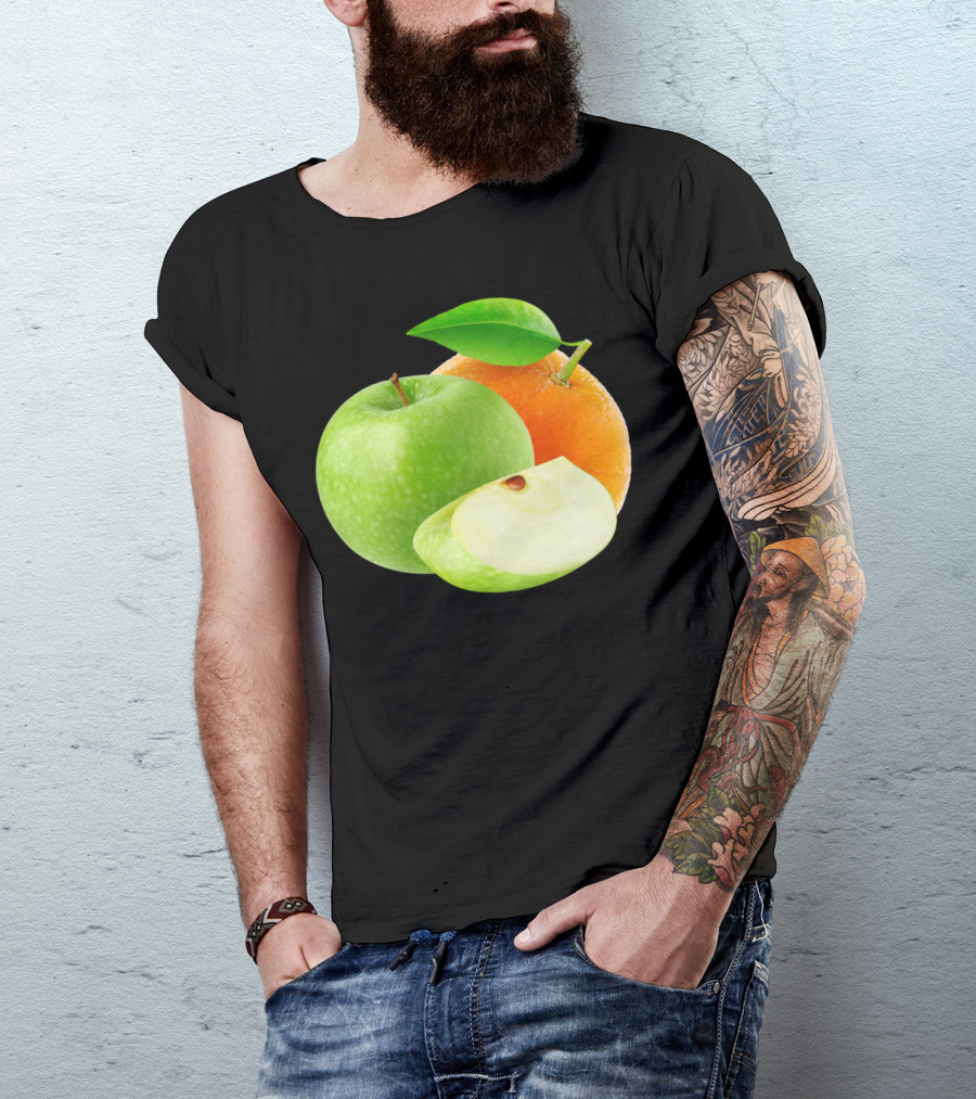 Apple And Orange Still Life Fruit Composition T-Shirt