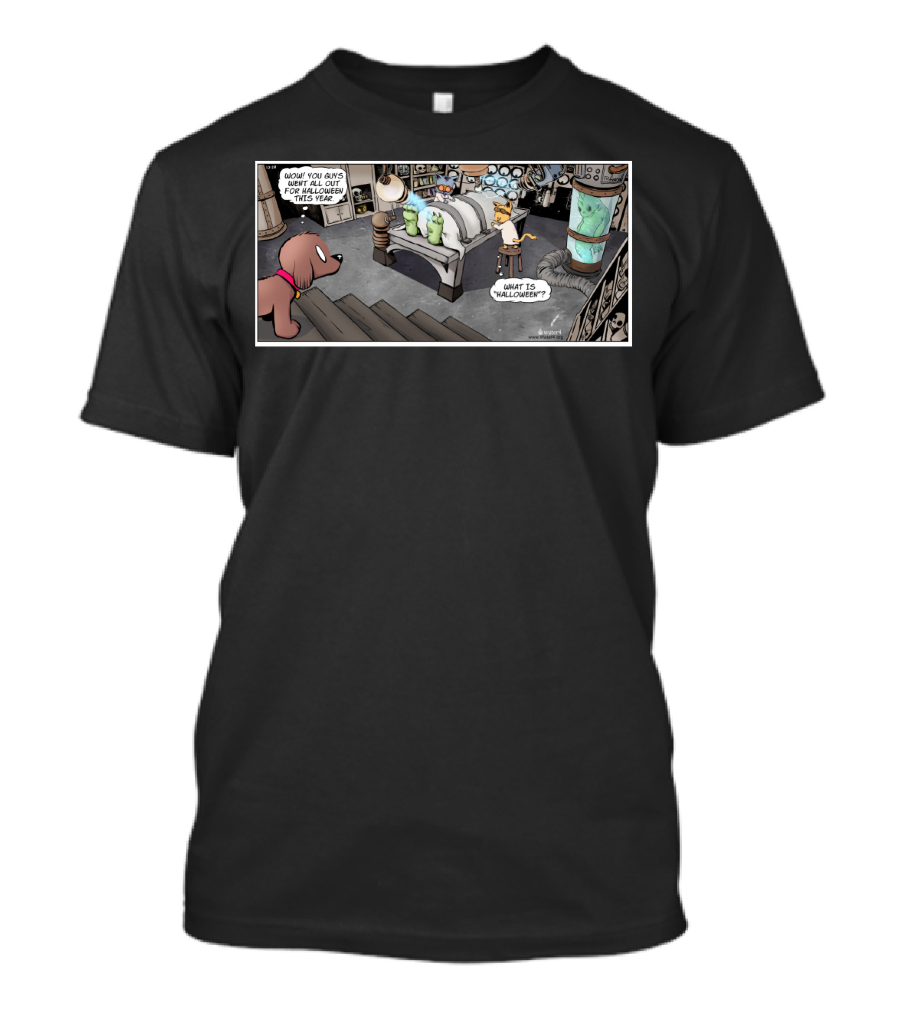 Dog Eat Doug Comic Strip Halloween Frankenstein Lab Scene T-Shirt