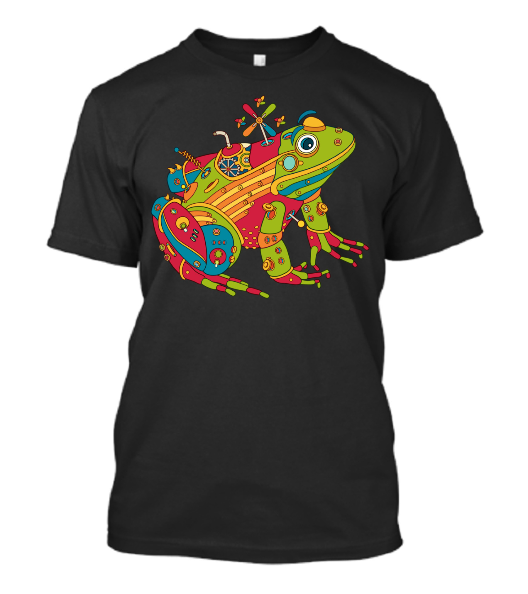 Steampunk Mechanical Frog Cool Wall Art Adults T-Shirt