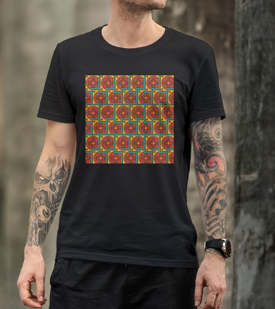 Tapestry Psychedelic Floral Pattern Retro Vibes T-Shirt