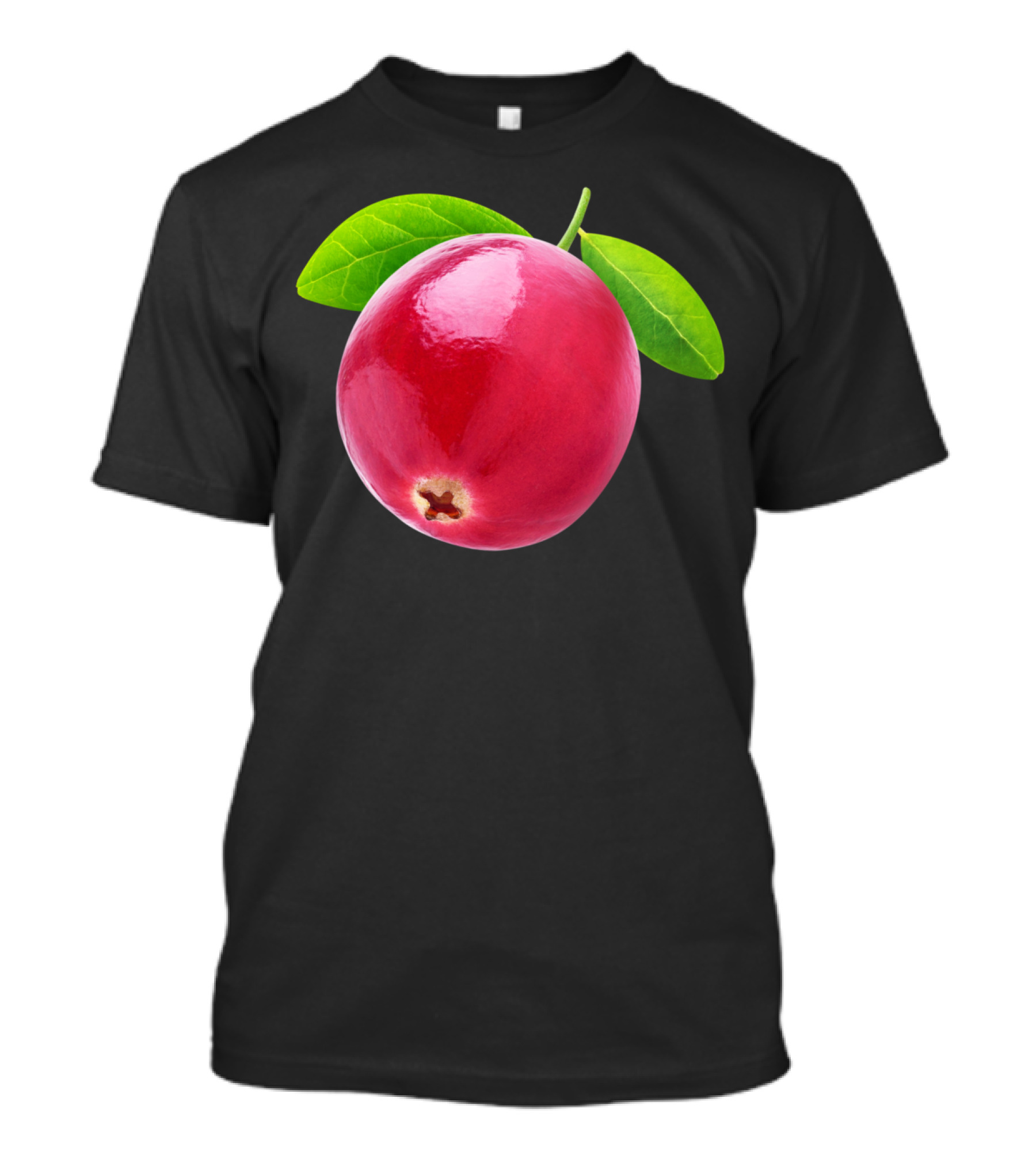 Cranberry Fruit With Green Leaves T-Shirt