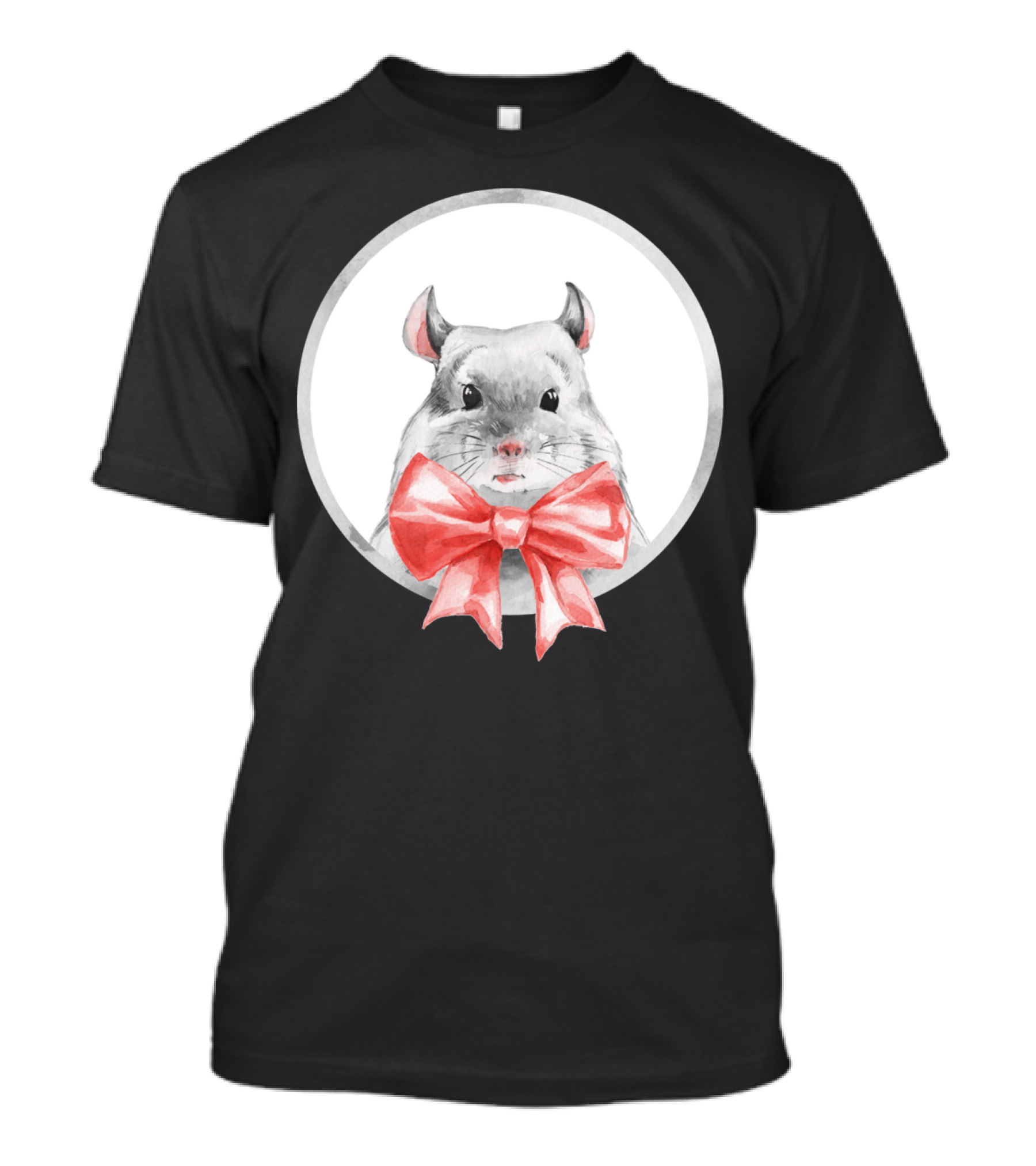 Bead Hamster With Red Bow T-Shirt