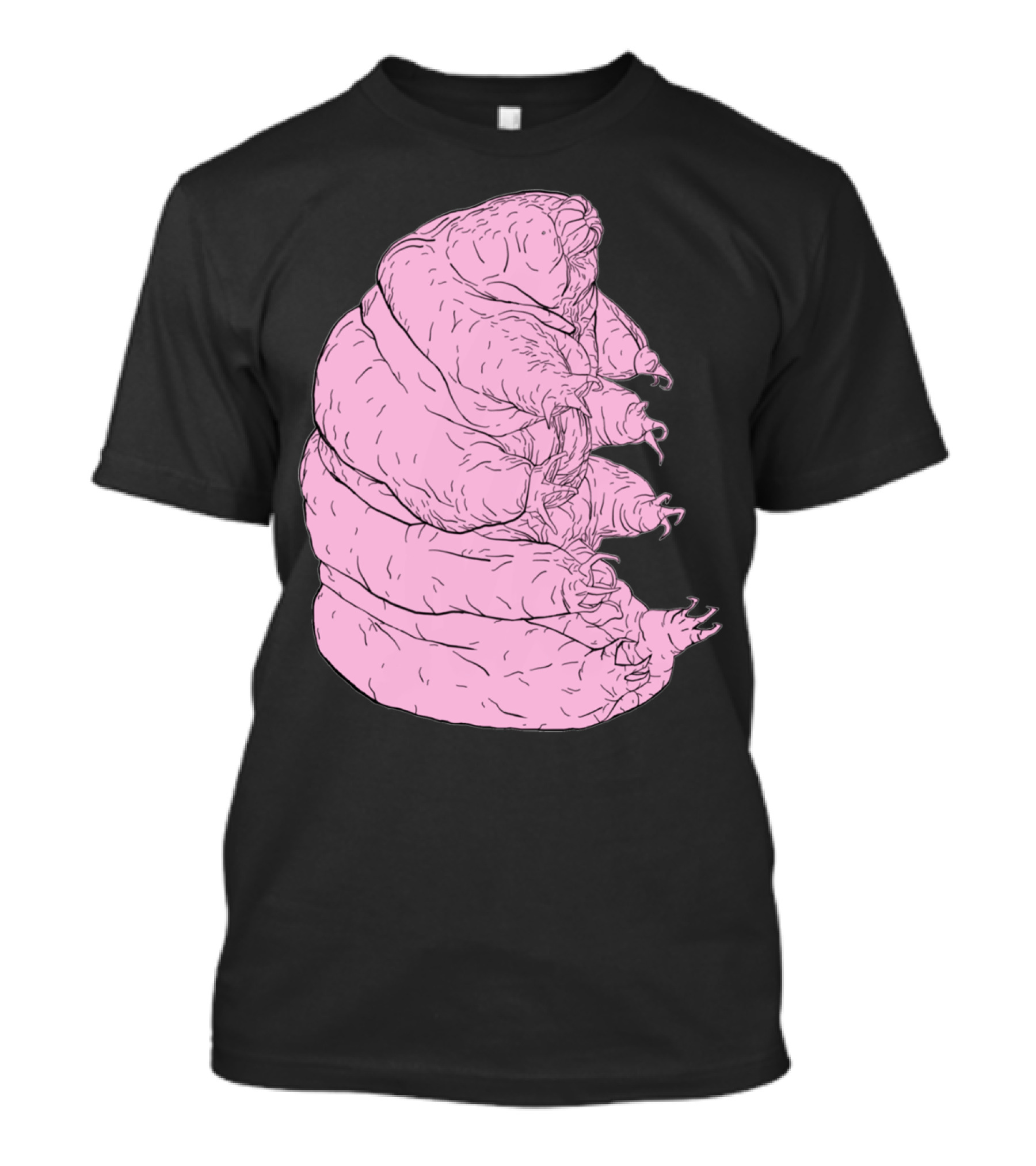 Tardigrade Creature Pink Sketch T-Shirt
