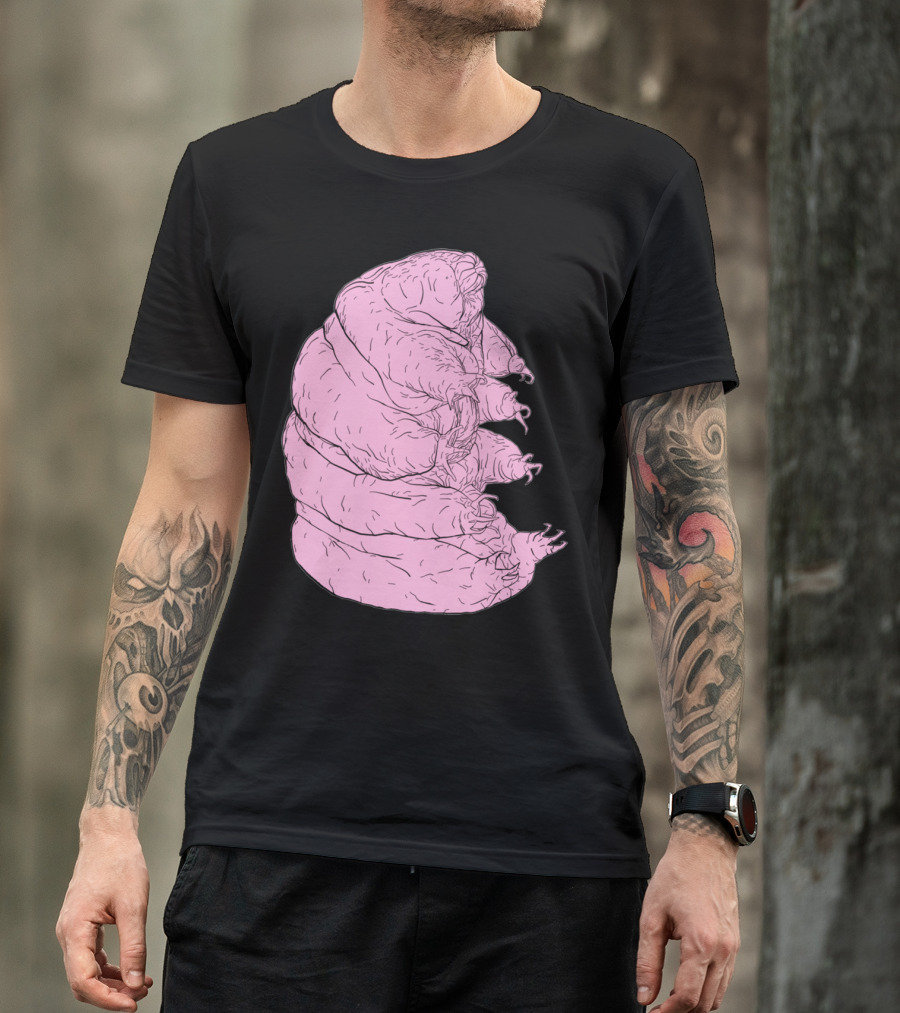 Tardigrade Creature Pink Sketch T-Shirt