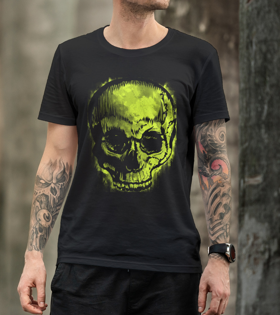 Retro Skull Neon Grunge Fusion T-Shirt