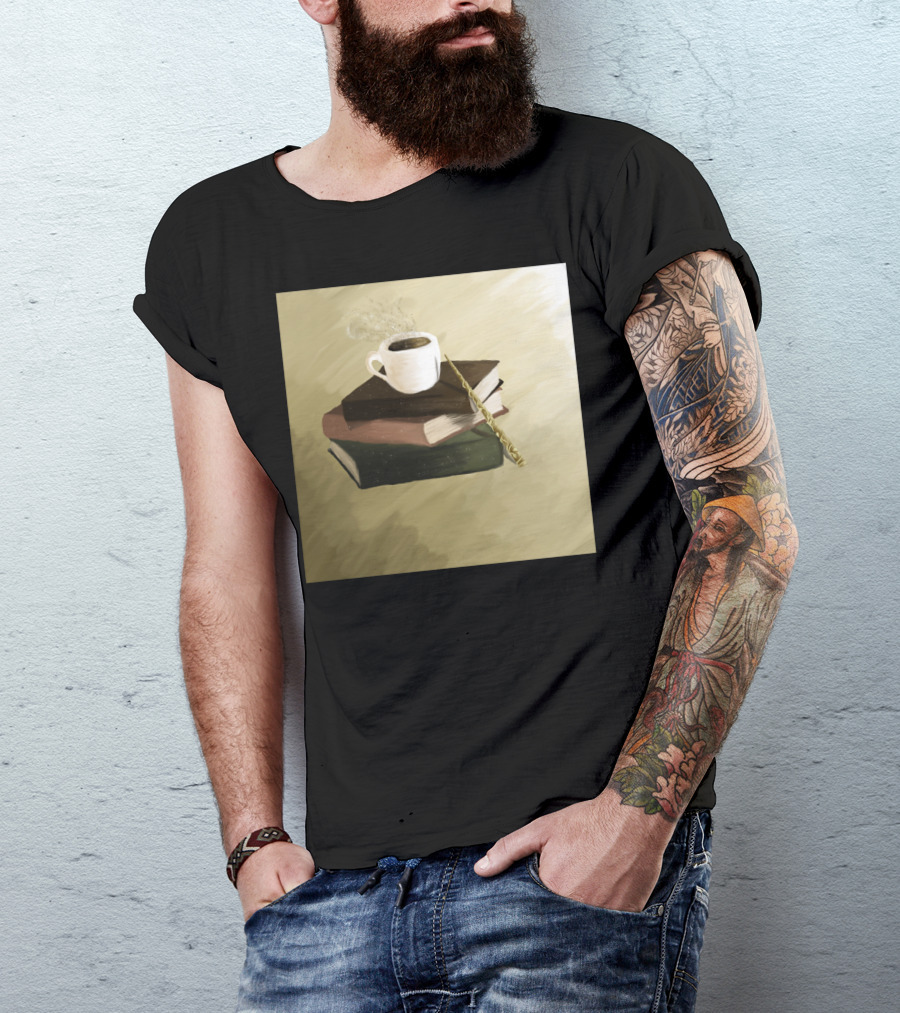Books And Coffee With Wand T-Shirt