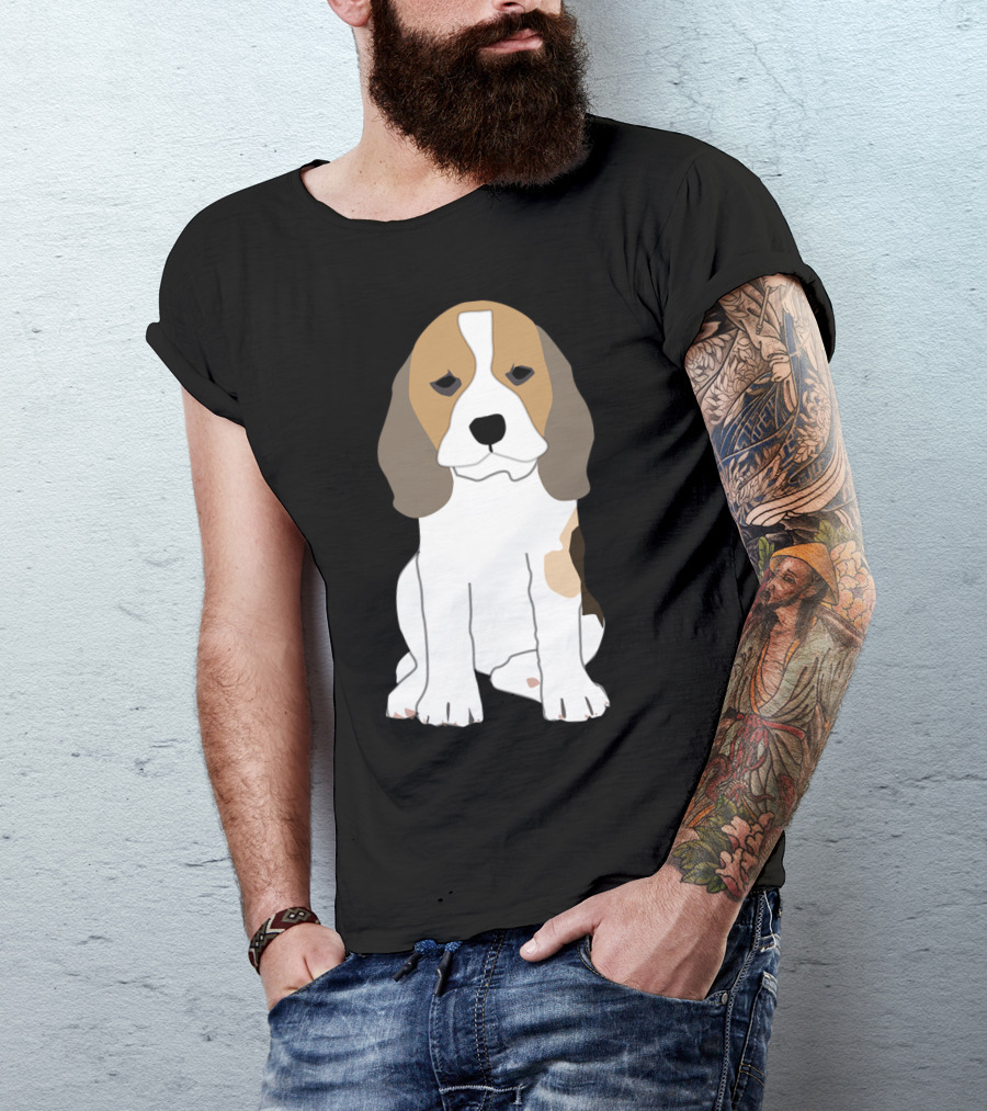 Beagle Dog Sitting T-Shirt