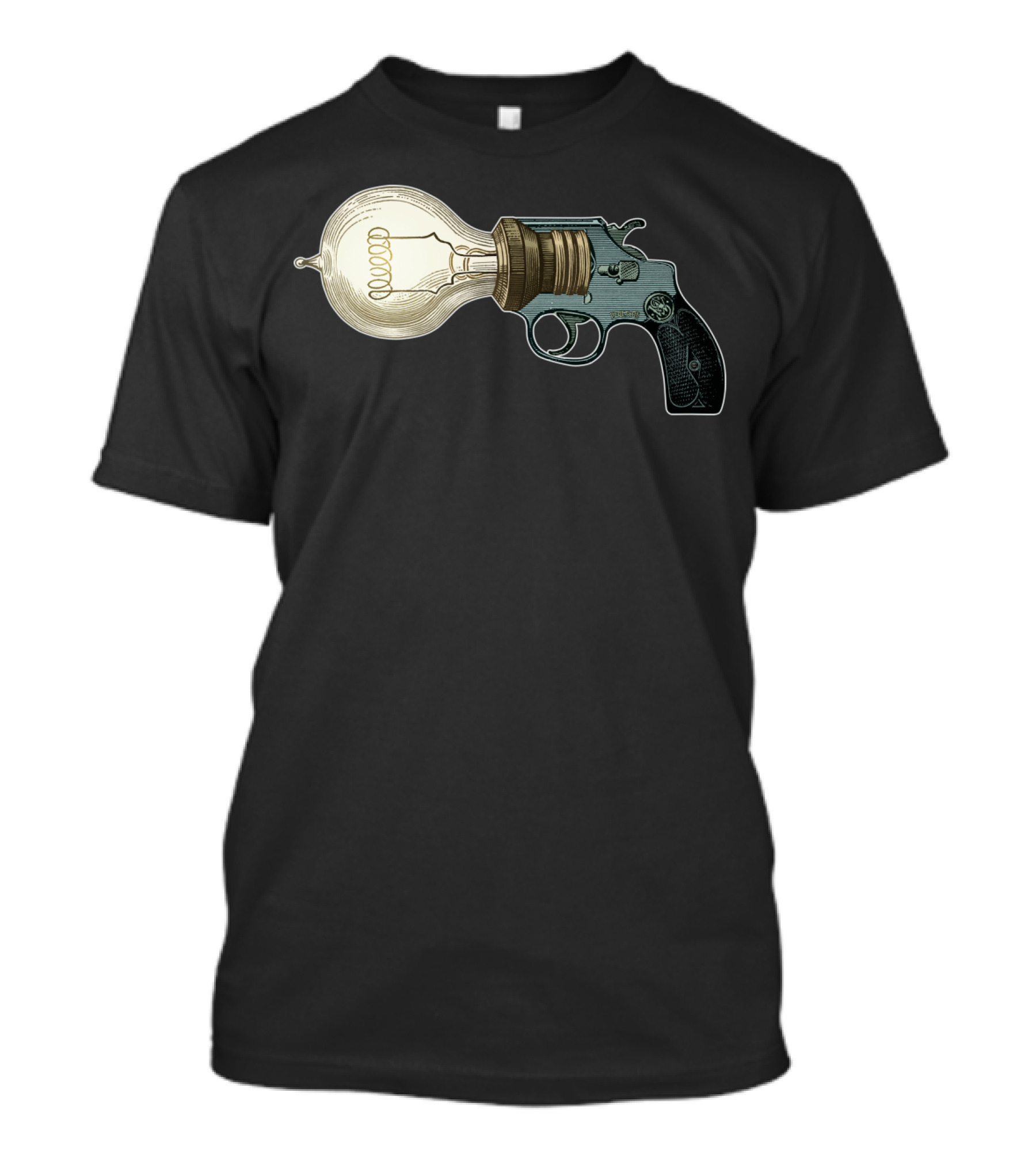 Tariff Deficit Light Bulb Revolver Fusion T-Shirt
