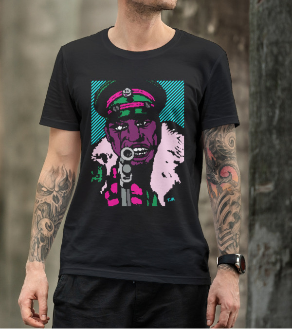 Captain Fear Neon TJK Pop Art Comic T-Shirt