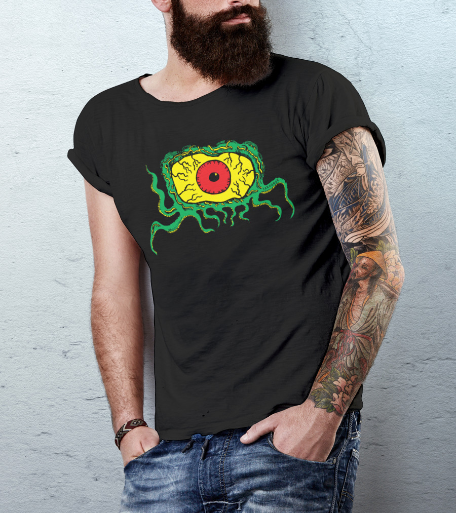 Crawling Eye Monster Retro Horror Creature With Tentacles T-Shirt