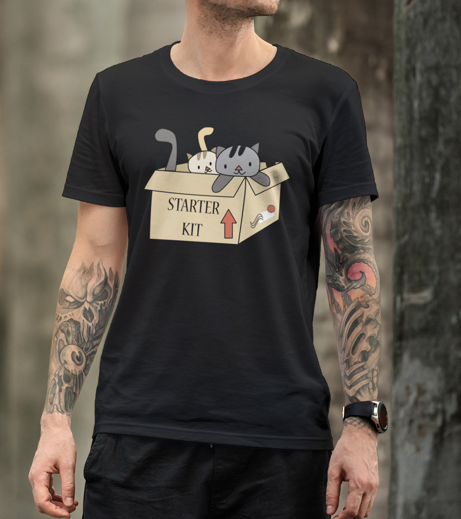 Starter Kit Box With Cats Inside T-Shirt