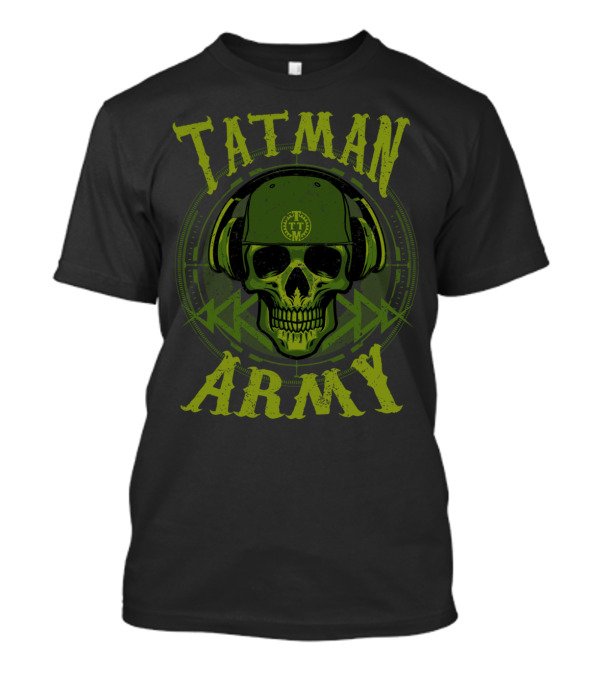 Tatman Army Skull Headphones T-Shirt