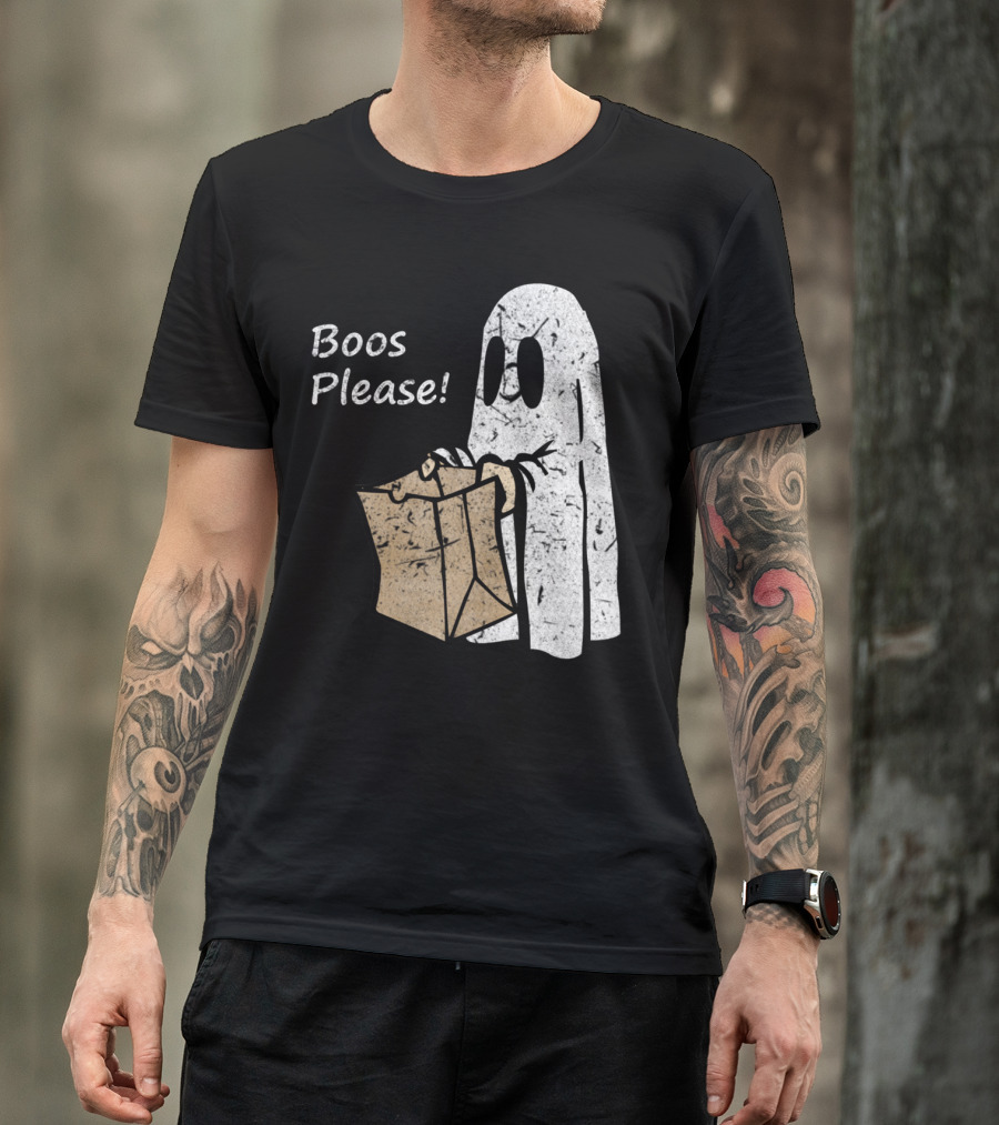 Boos Please Vintage Halloween Ghost Trick-or-Treating T-Shirt