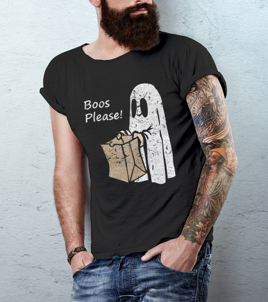Boos Please Vintage Halloween Ghost Trick-or-Treating T-Shirt