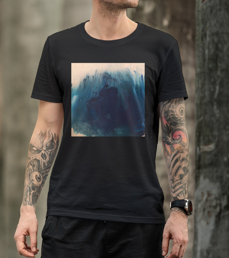 Aqua Ball Ocean Wave Blue Abstract T-Shirt
