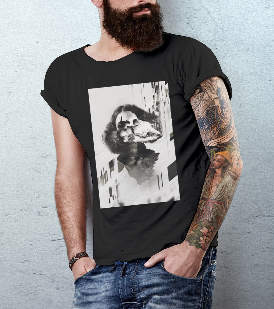 Border Skull Fragmentation Decay T-Shirt