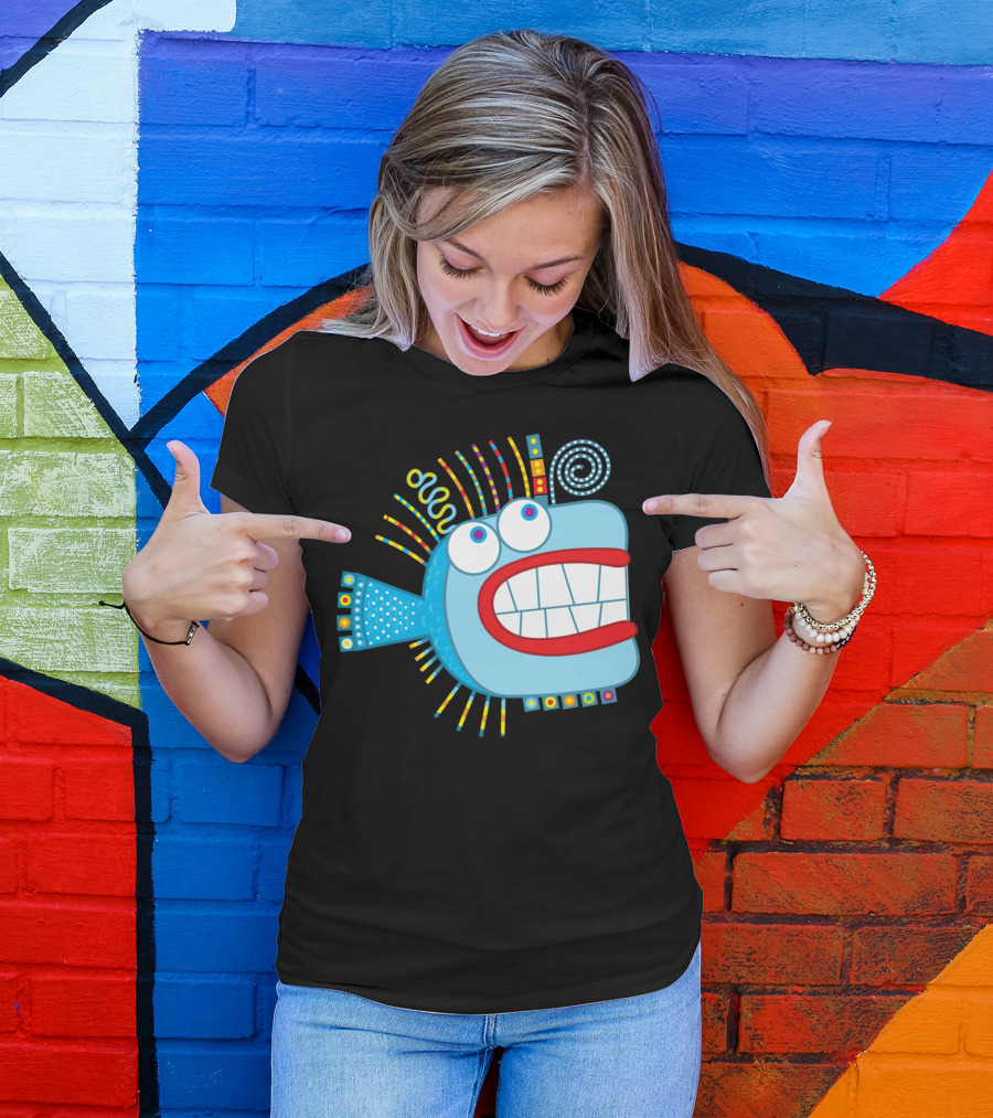Crazy Colorful Party Fish Fun T-Shirt