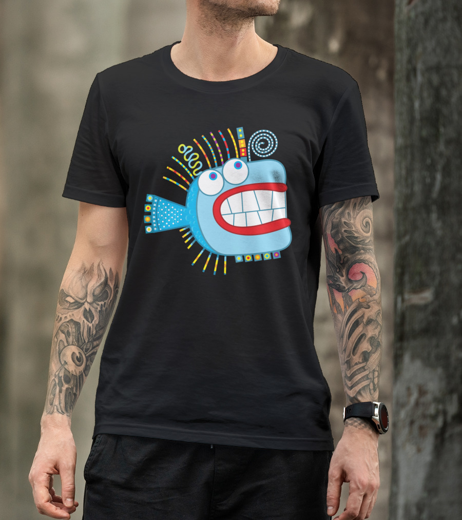 Crazy Colorful Party Fish Fun T-Shirt