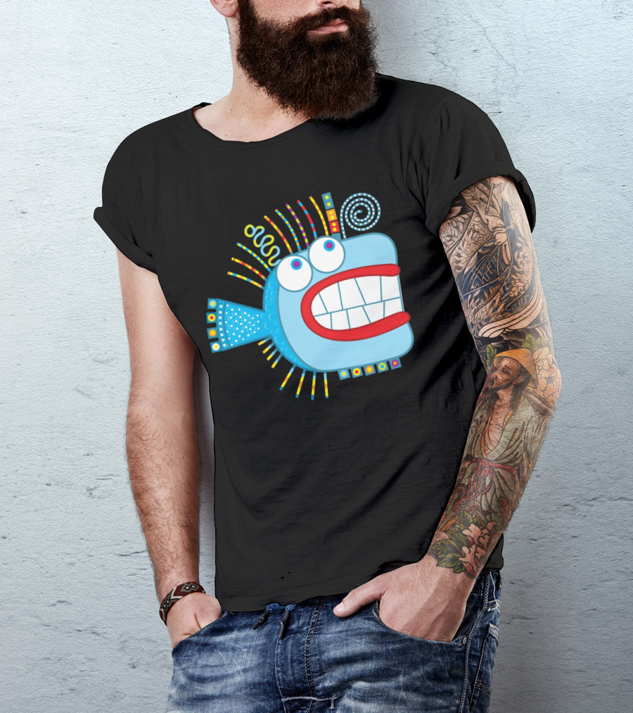 Crazy Colorful Party Fish Fun T-Shirt