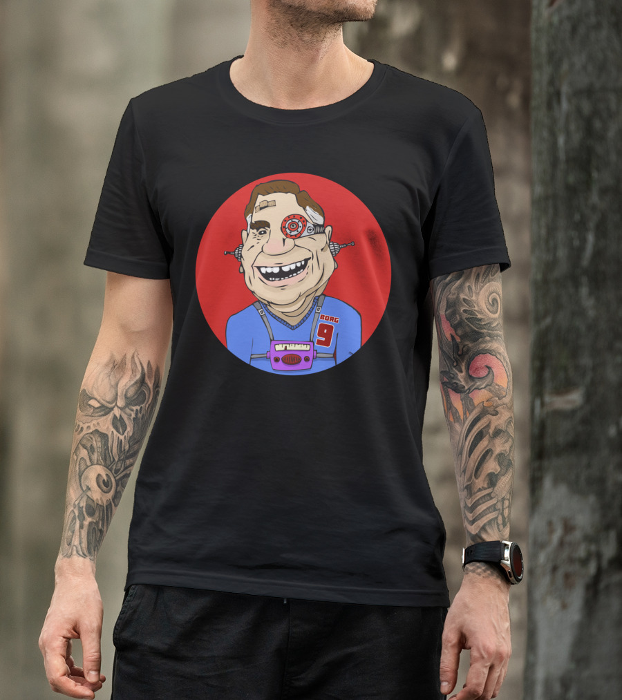 Borg 9 Cyborg Character Illustration T-Shirt