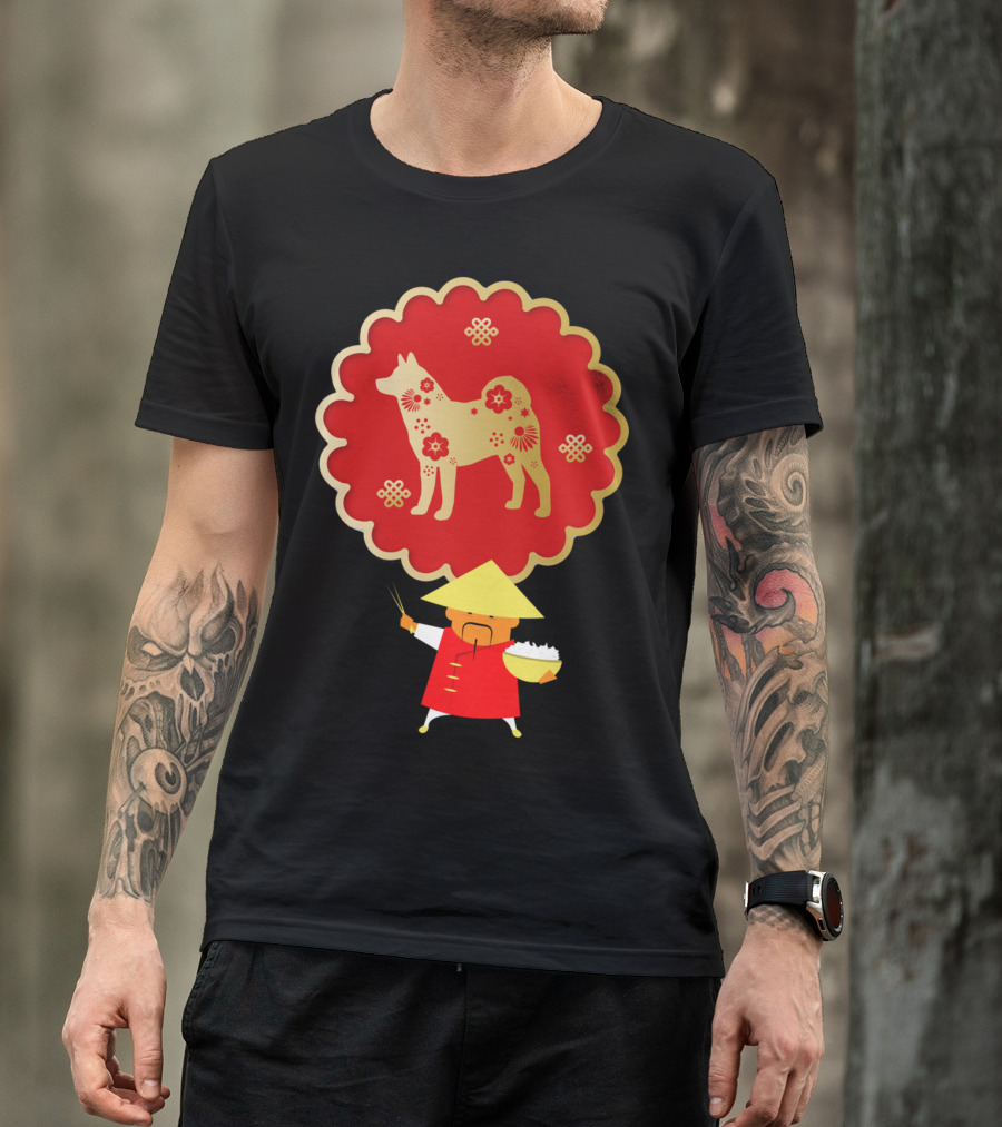 Dog Red Lunar New Year Chinese Zodiac Festival T-Shirt