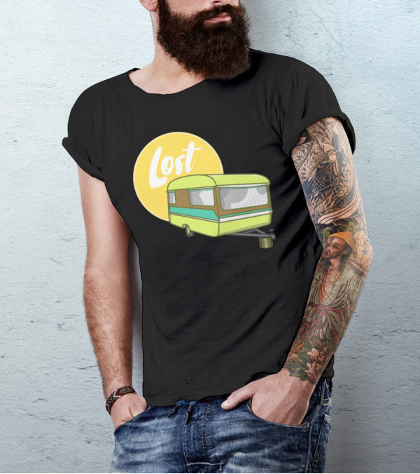 Lost Caravan With Yellow Moon T-Shirt