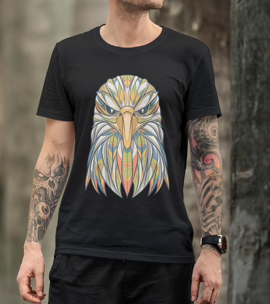 Creative Eagle Colorful Geometric T-Shirt