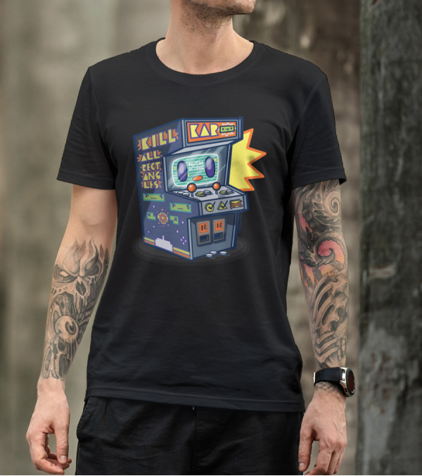Arcade Buddy Old School 80s Arcade High Score Skill Rectangles Bar T-Shirt