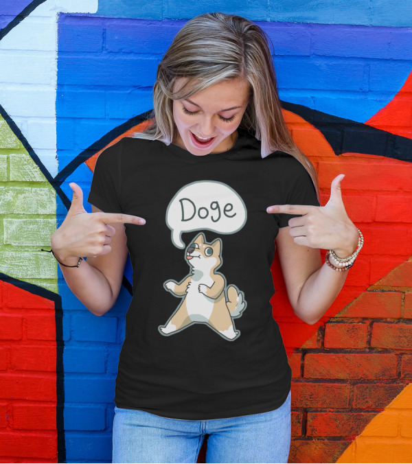 Doge Talking Bubble Cartoon Dog T-Shirt