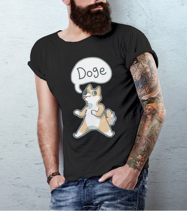 Doge Talking Bubble Cartoon Dog T-Shirt