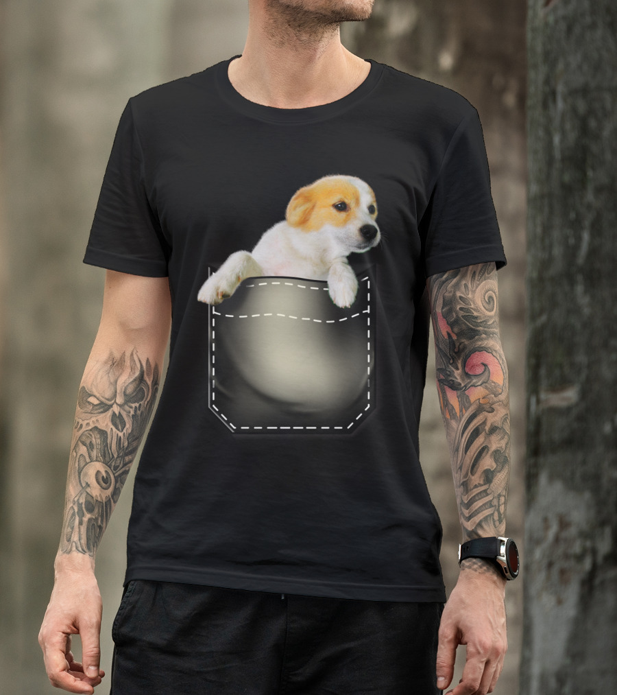 Doggy In My Pocket Puppy Peek Out T-Shirt