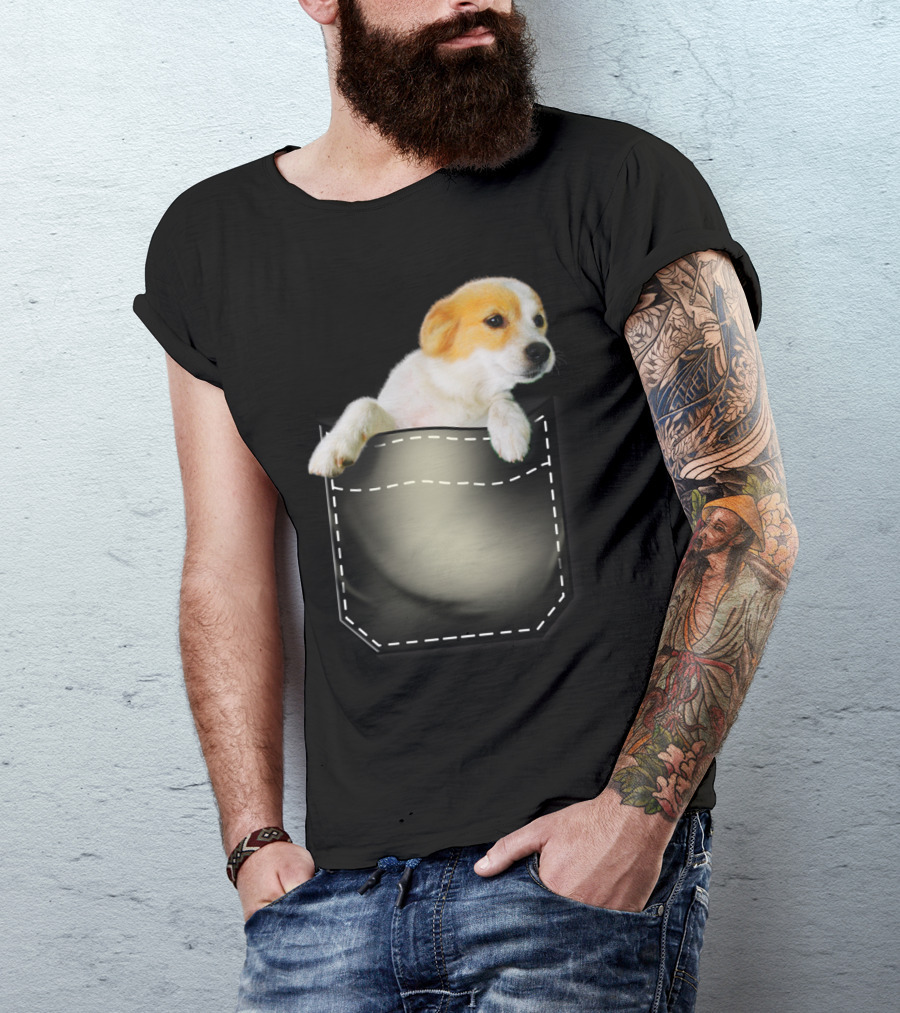 Doggy In My Pocket Puppy Peek Out T-Shirt