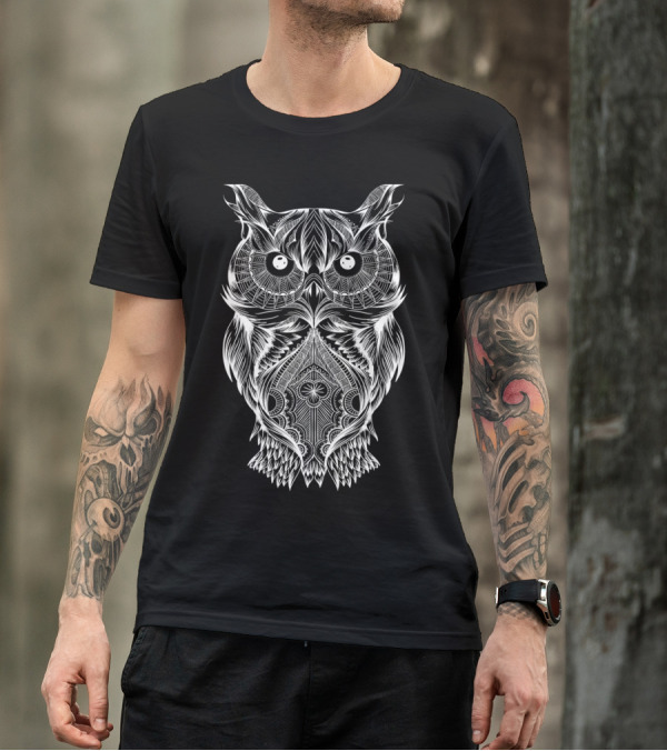 Creative Owl Intricate T-Shirt